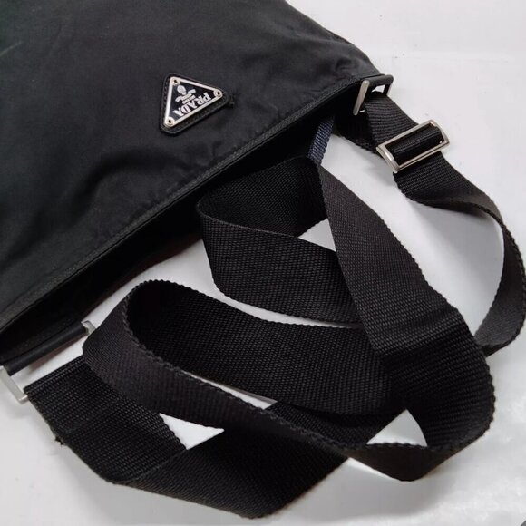 PRADA Black Tessuto Nylon Crossbody Messenger Bag - Picture 3 of 13